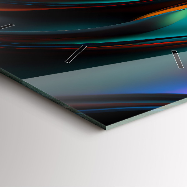 Horloge murale carrée Vague futuriste