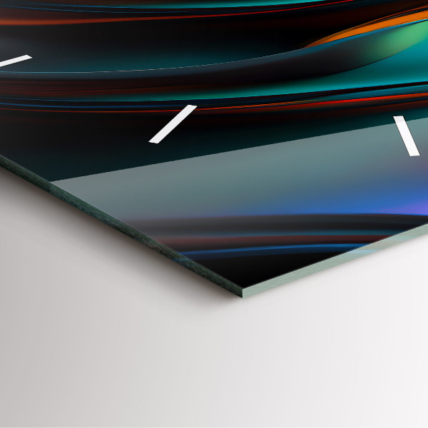 Horloge murale carrée Vague futuriste