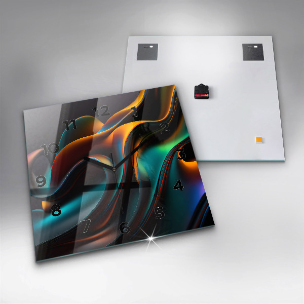 Horloge murale carrée Vague futuriste