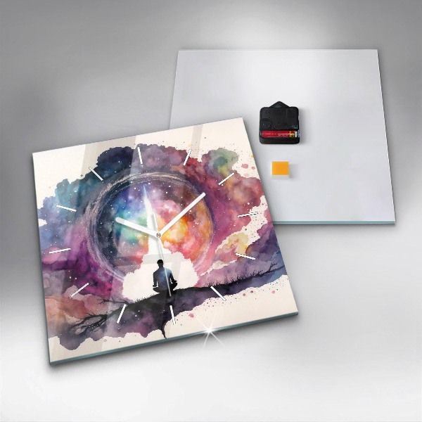 Horloge murale carrée Style de vie méditatif