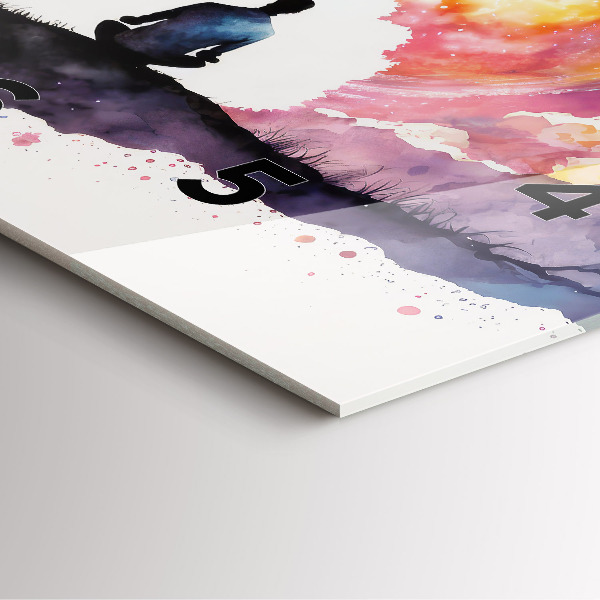 Horloge murale carrée Style de vie méditatif