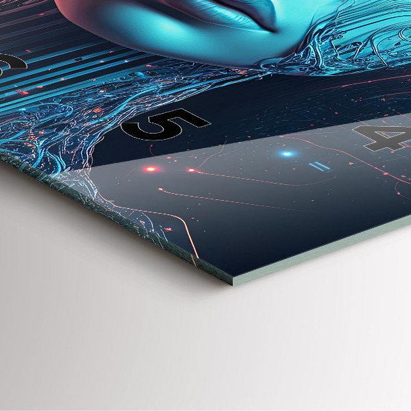 Horloge murale carrée Intelligence artificielle