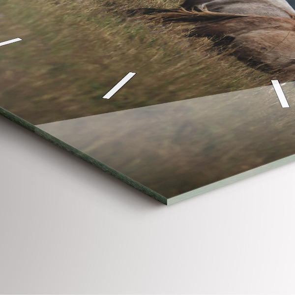 Horloge murale carrée Chevaux au galop