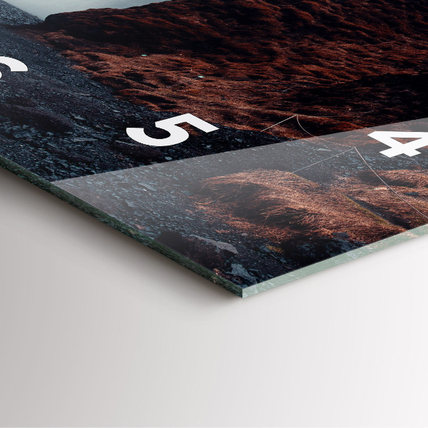 Horloge murale carrée Paysage de cascades en Islande