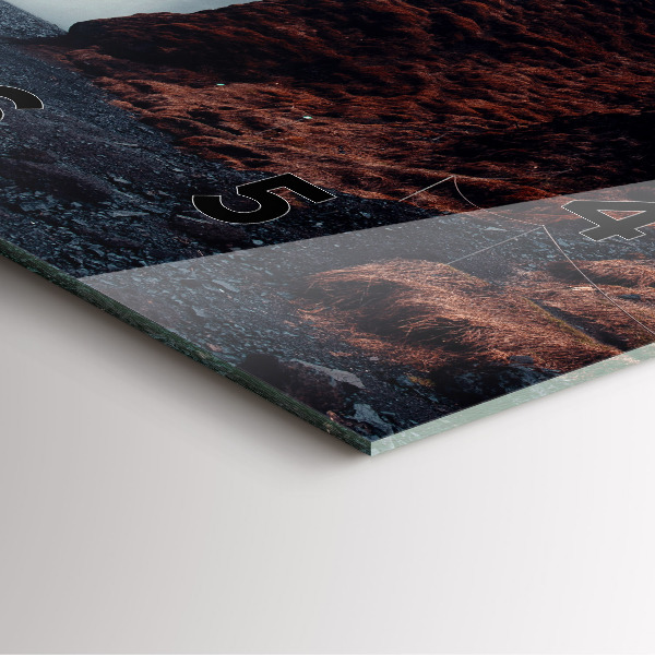 Horloge murale carrée Paysage de cascades en Islande