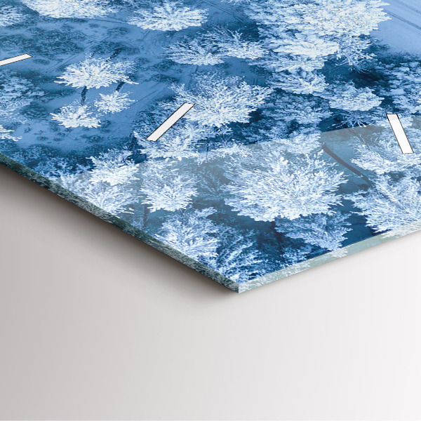 Horloge murale carrée Forêt vue par drone