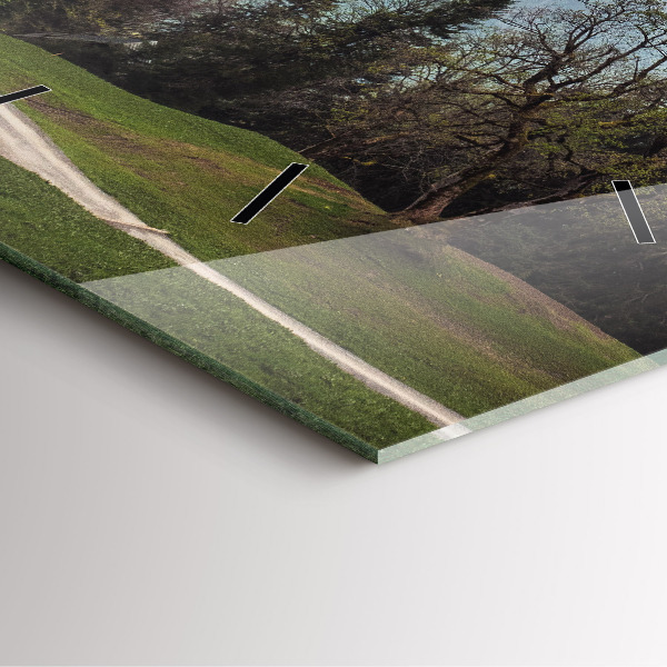 Horloge murale carrée Vue sur la montagne