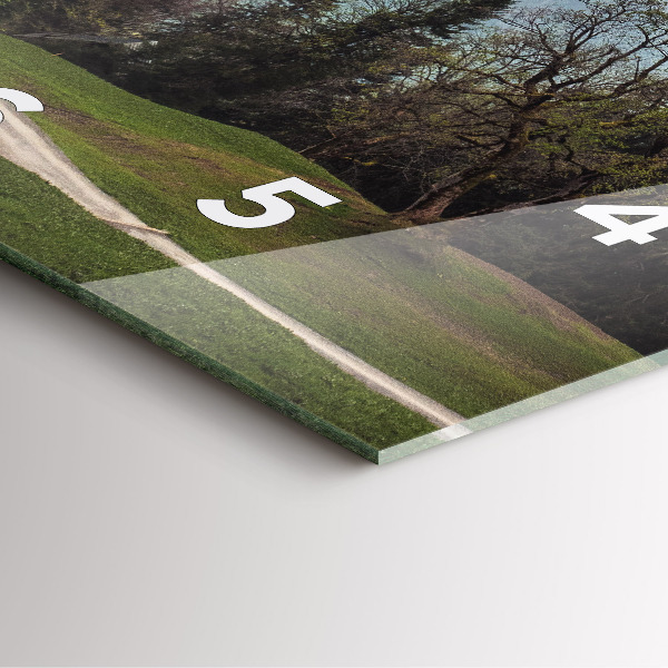 Horloge murale carrée Vue sur la montagne