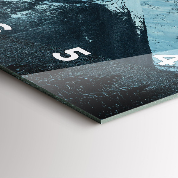 Horloge murale carrée Chaîne de montagnes en hiver