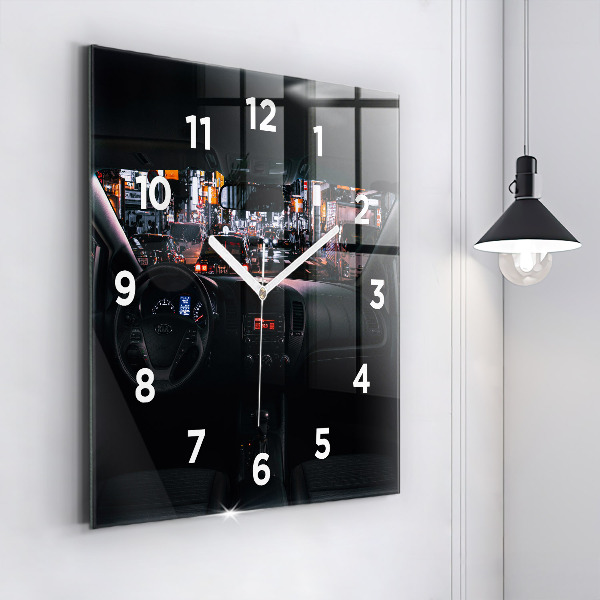 Horloge murale carrée Voiture à Tokyo