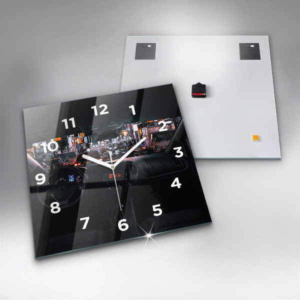 Horloge murale carrée Voiture à Tokyo