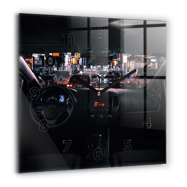 Horloge murale carrée Voiture à Tokyo