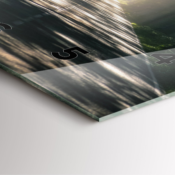 Horloge murale carrée Route forestière et rayons de soleil