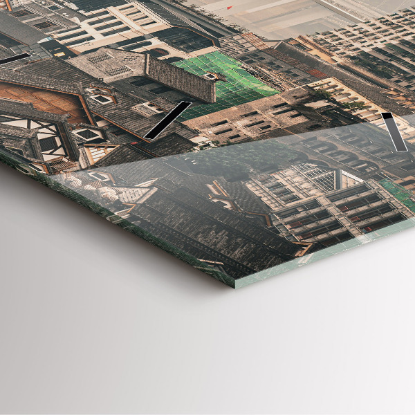 Horloge murale carrée Vieille ville de Chongqing