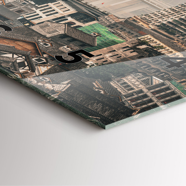 Horloge murale carrée Vieille ville de Chongqing