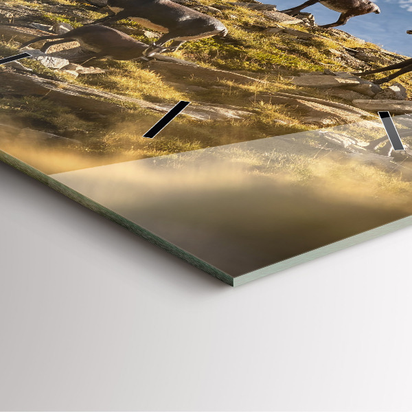 Horloge murale carrée 'Chèvre dans la Vallée d''Aoste'