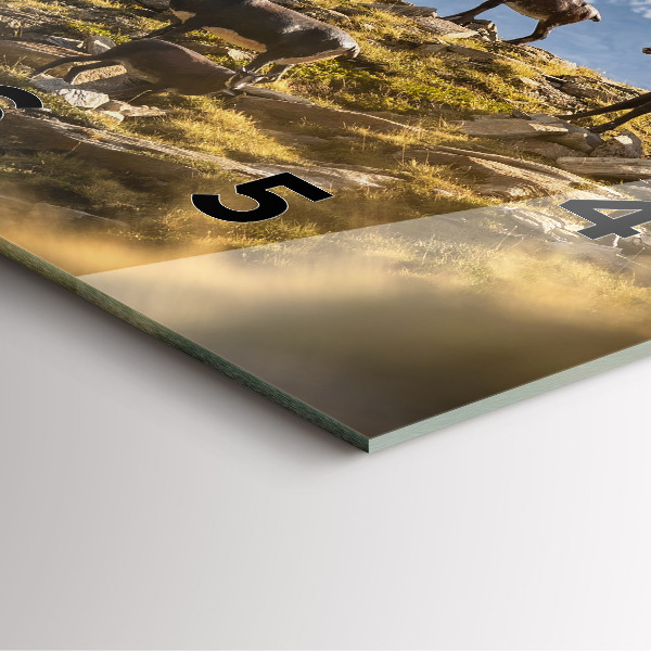 Horloge murale carrée 'Chèvre dans la Vallée d''Aoste'