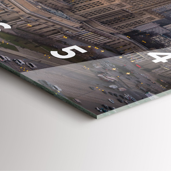 Horloge murale carrée Panorama de Varsovie