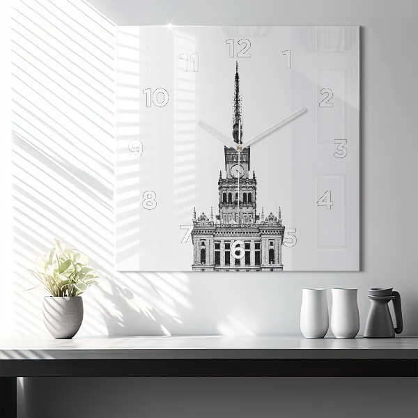 Horloge murale carrée Palais de la culture et de la science