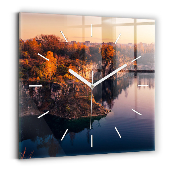 Horloge murale carrée Cracovie Lac Zakrzówek
