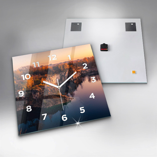 Horloge murale carrée Cracovie Lac Zakrzówek