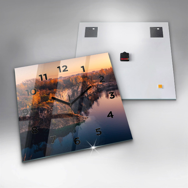 Horloge murale carrée Cracovie Lac Zakrzówek