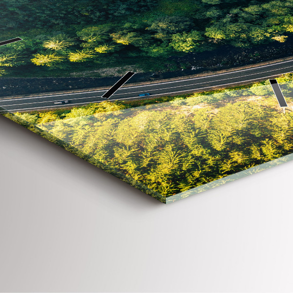 Horloge murale carrée 'La forêt vue à vol d''oiseau'