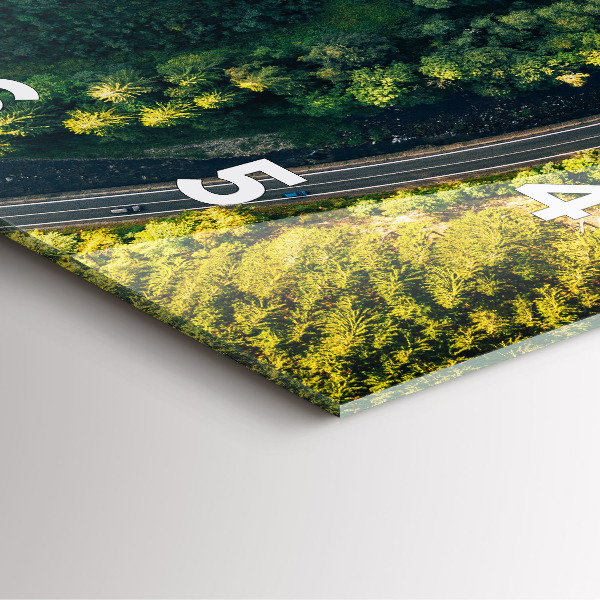 Horloge murale carrée 'La forêt vue à vol d''oiseau'