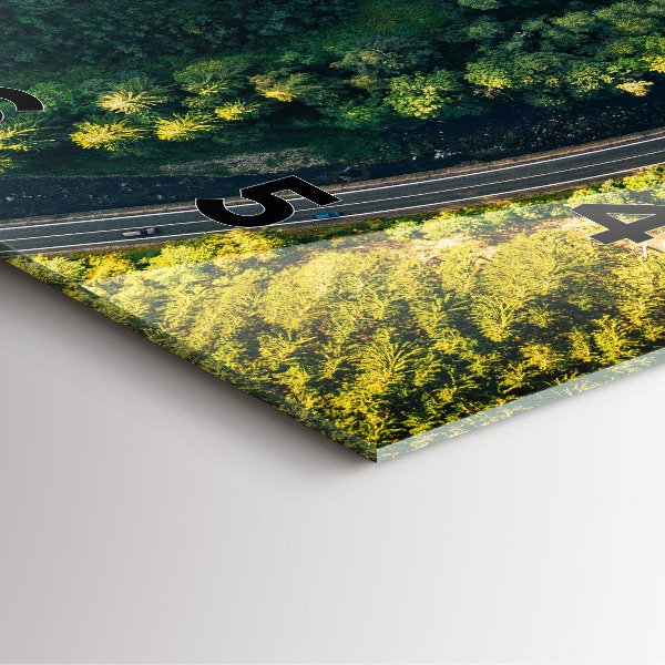 Horloge murale carrée 'La forêt vue à vol d''oiseau'