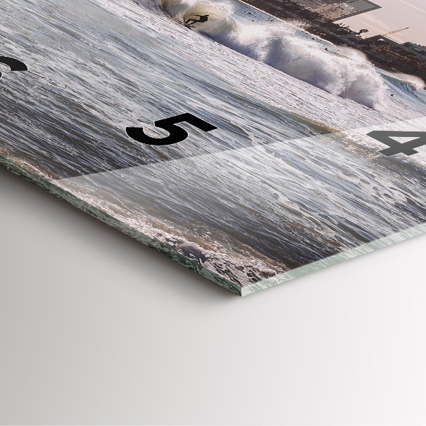 Horloge murale carrée Surfeur de Barcelone