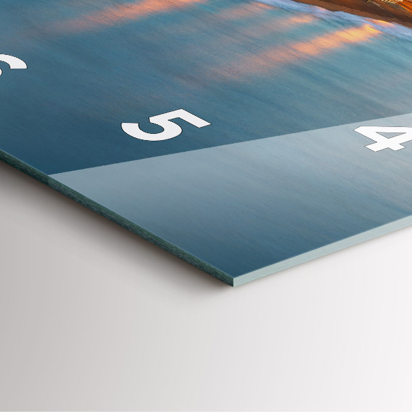 Pendule carrée en verre Plage de Barcelone