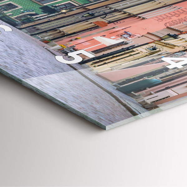 Pendule carrée en verre Vieille ville de Varsovie