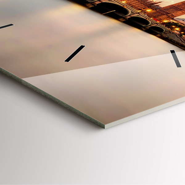 Horloge murale carrée Panorama de Big Ben à Londres