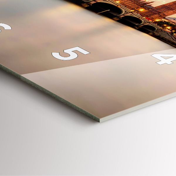 Horloge murale carrée Panorama de Big Ben à Londres