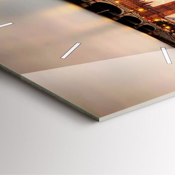 Horloge murale carrée Panorama de Big Ben à Londres