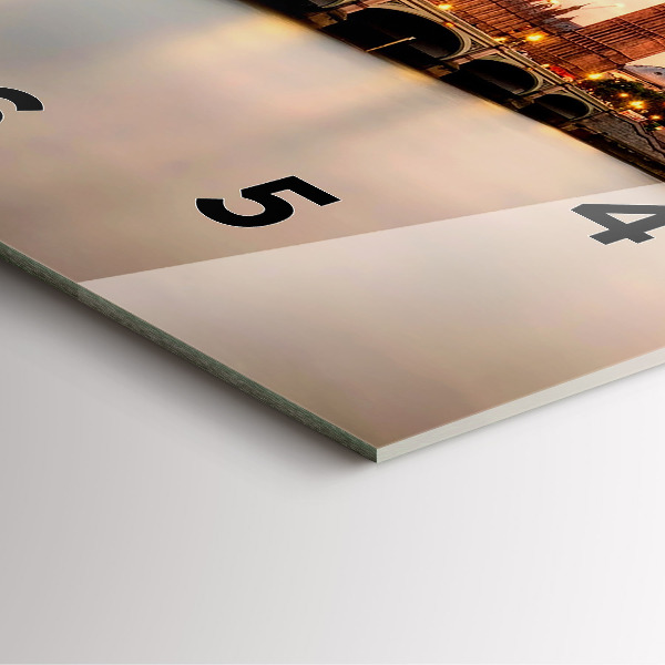 Horloge murale carrée Panorama de Big Ben à Londres