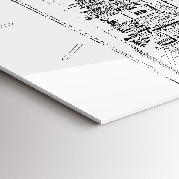 Horloge murale carrée Illustration de la ville de Poznań