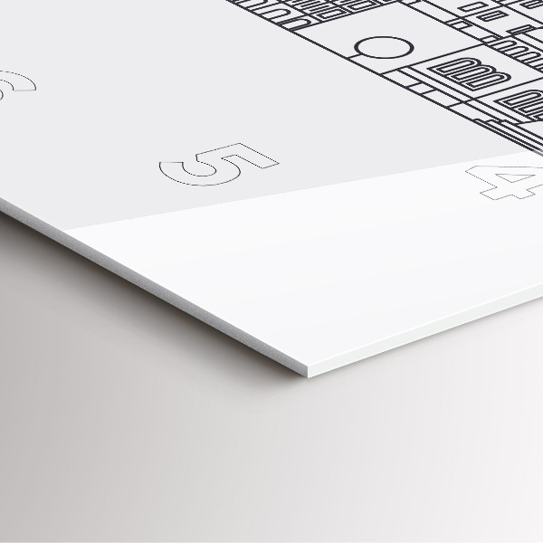 Horloge carrée en verre Panorama architectural de Lodz