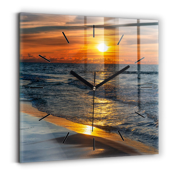 Horloge murale carrée Władysławowo, mer Baltique