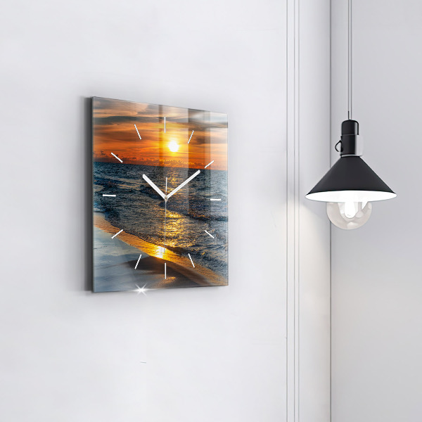 Horloge murale carrée Władysławowo, mer Baltique