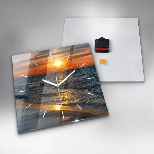 Horloge murale carrée Władysławowo, mer Baltique