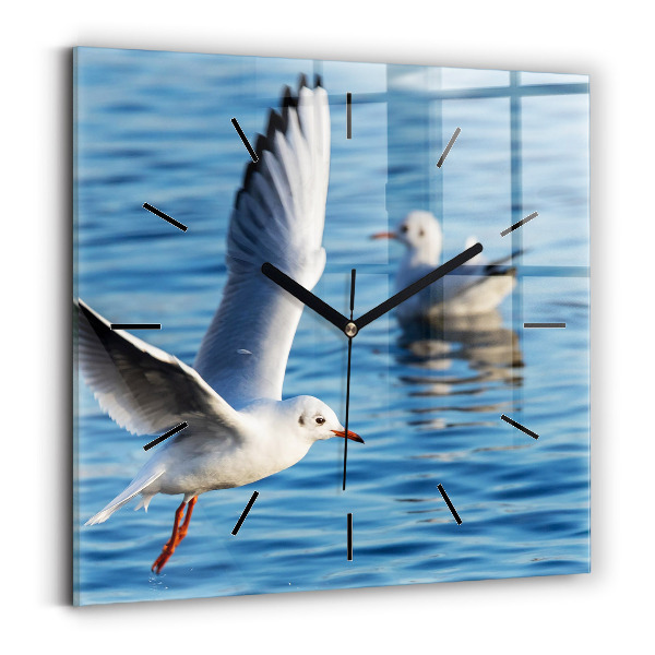 Horloge murale carrée Mouettes à Gdynia