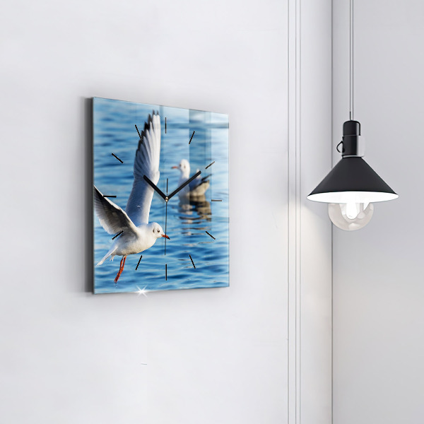 Horloge murale carrée Mouettes à Gdynia