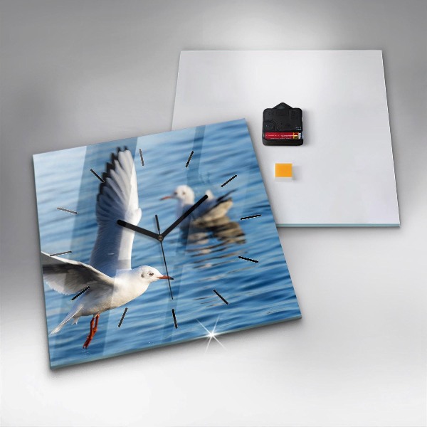 Horloge murale carrée Mouettes à Gdynia