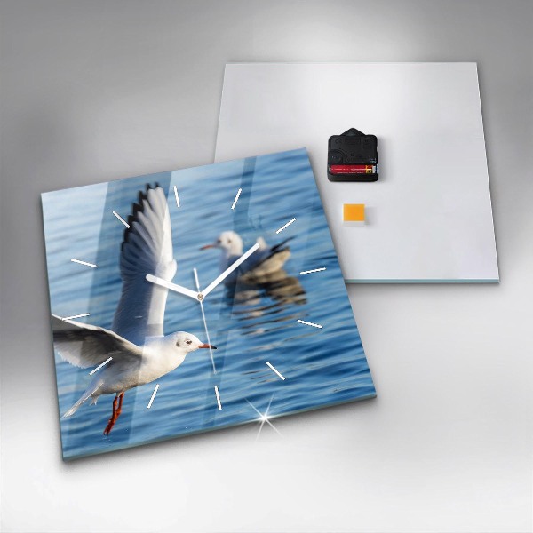 Horloge murale carrée Mouettes à Gdynia