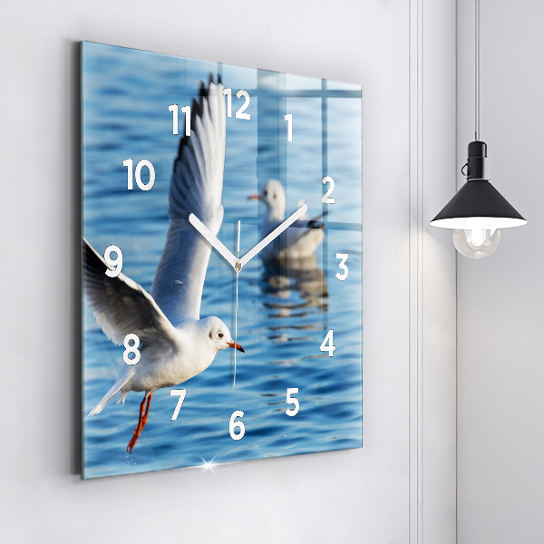 Horloge murale carrée Mouettes à Gdynia