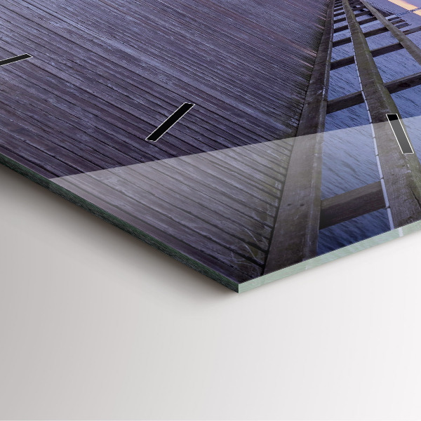 Horloge murale carrée Jetée sur la mer Baltique