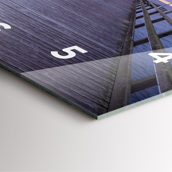 Horloge murale carrée Jetée sur la mer Baltique