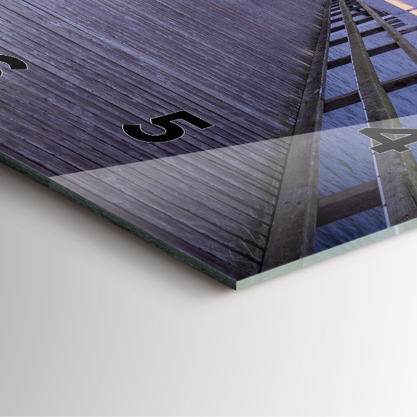 Horloge murale carrée Jetée sur la mer Baltique