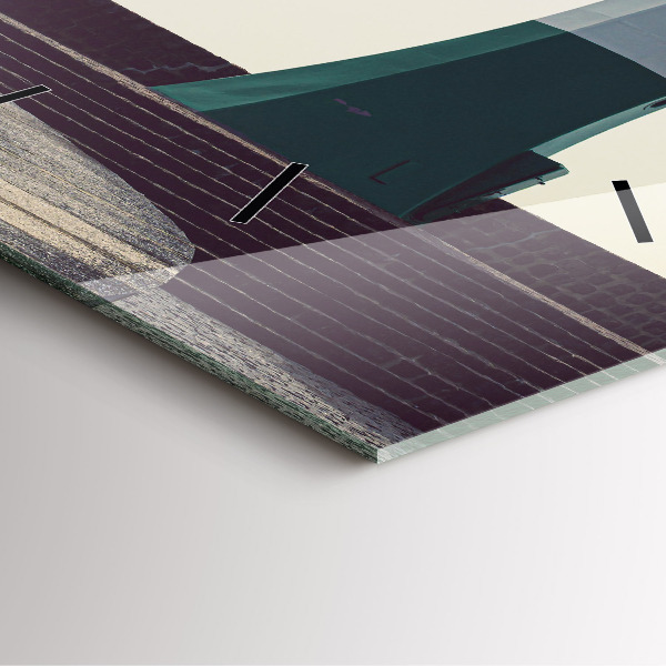 Horloge murale carrée Le phare et la mer